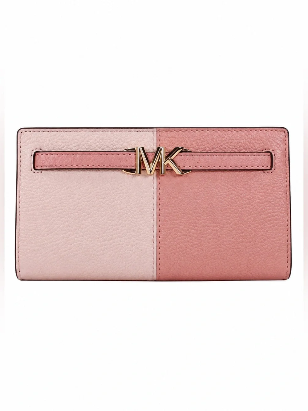 NWT MICHAEL KORS Reed Large Snap Wallet – Primrose (Two-Tone Pink)
